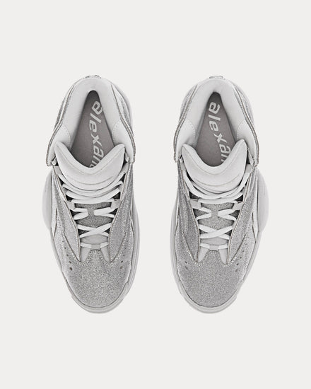 Alexander Wang AW Hoop Glitter Silver High Top Sneakers - 2