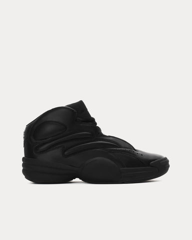 Alexander Wang AW Hoop Leather Black High Top Sneakers