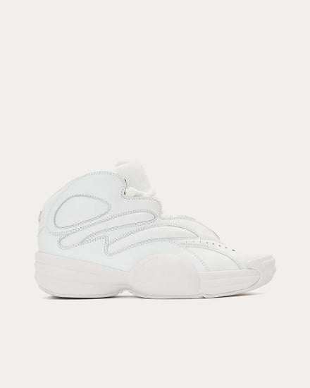 Alexander Wang AW Hoop Leather White High Top Sneakers - 1