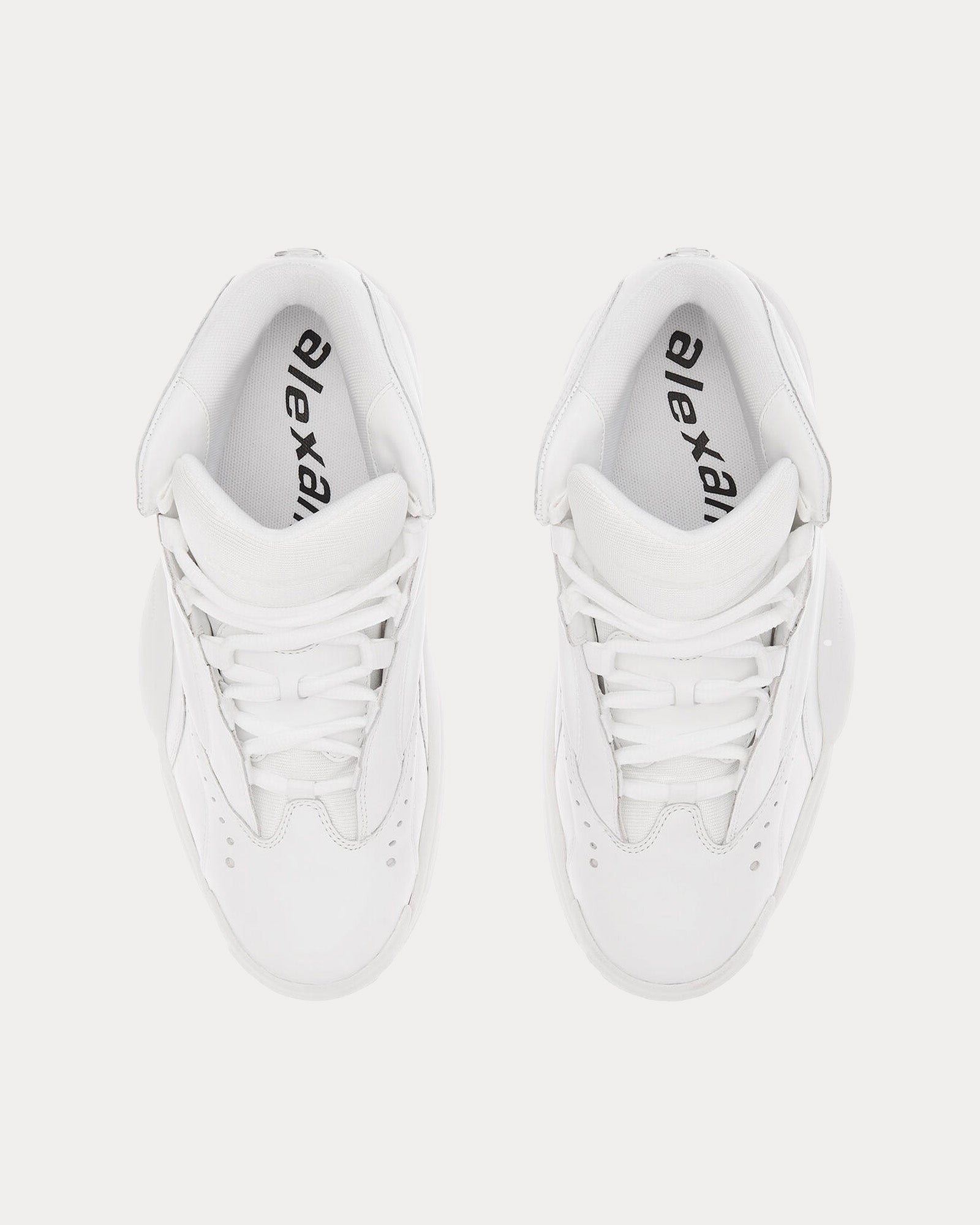 Alexander Wang - AW Hoop Leather White High Top Sneakers