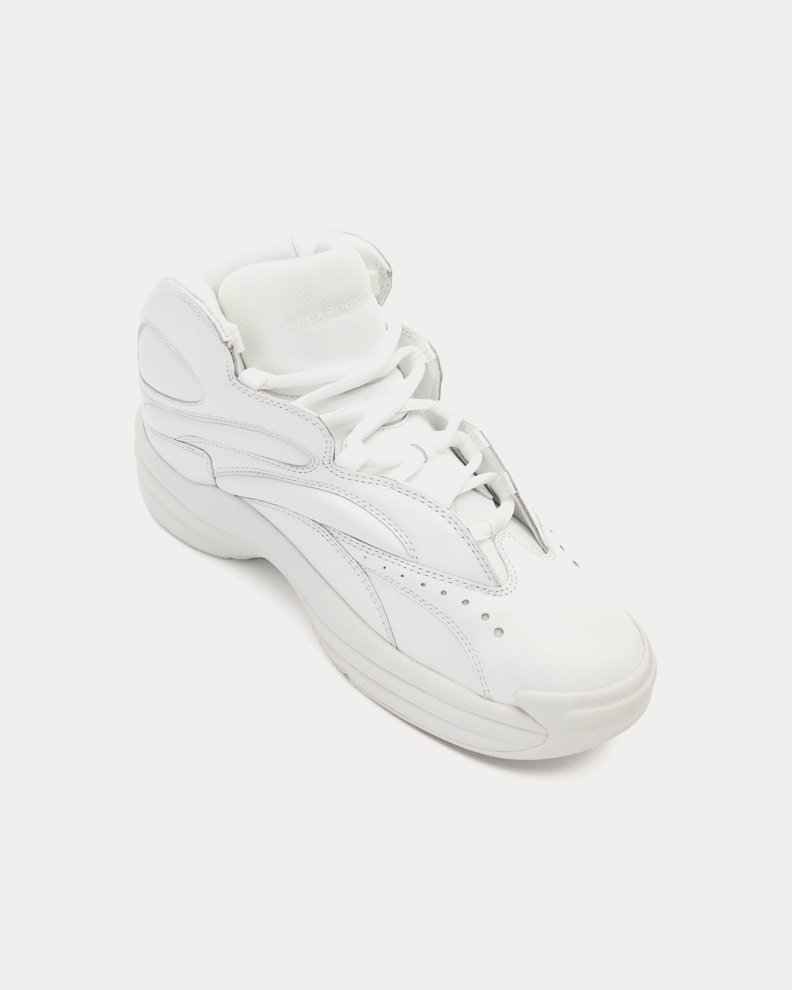 Alexander Wang - AW Hoop Leather White High Top Sneakers