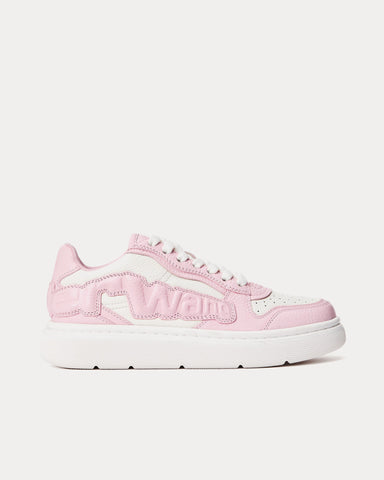 Alexander Wang Puff Pebble Leather with Logo Pink Low Top Sneakers