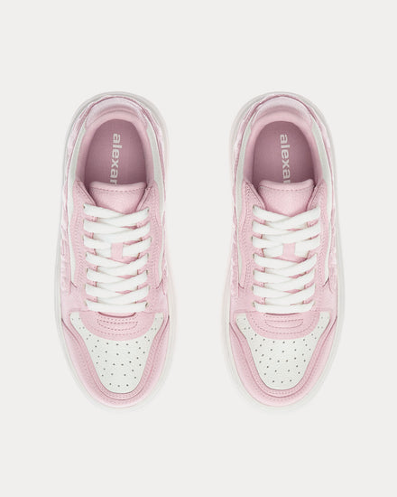 Alexander Wang Puff Pebble Leather with Logo Pink Low Top Sneakers - 2
