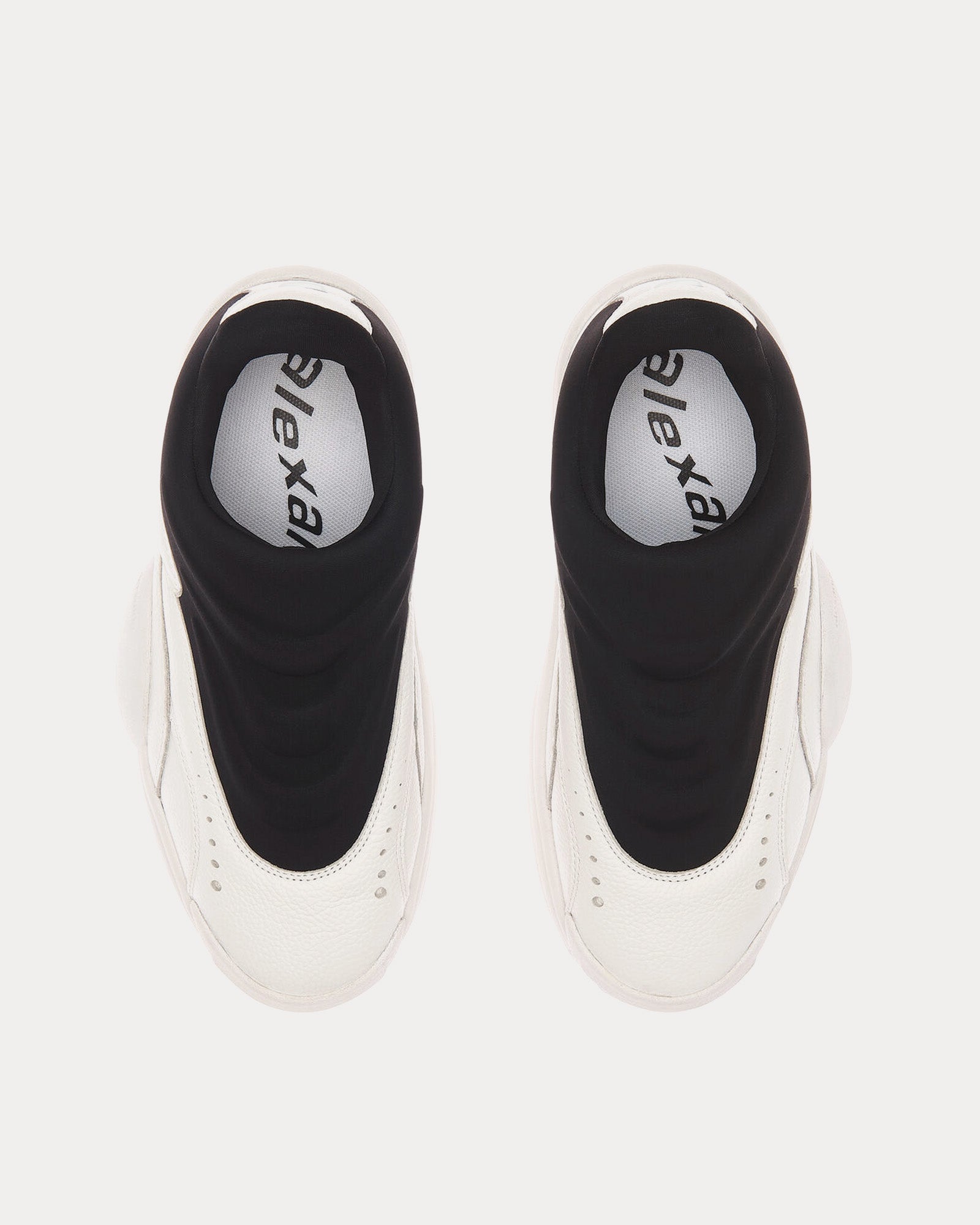 Alexander Wang - AW Hoop Pebble Leather White / Black Slip On Sneakers