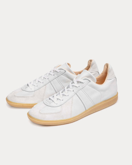 Allevol German Army Trainer 'GAT' Leather White Low Top Sneakers - 2