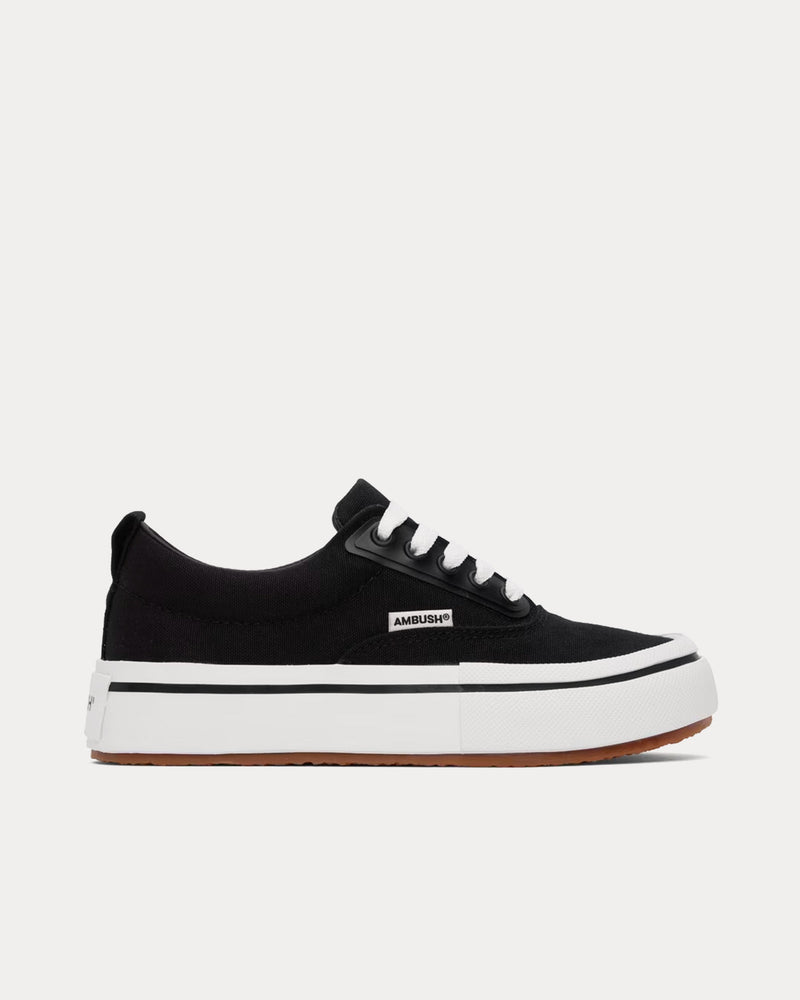 Ambush Men's Vulcanized Canvas Black / White Low Top Sneakers