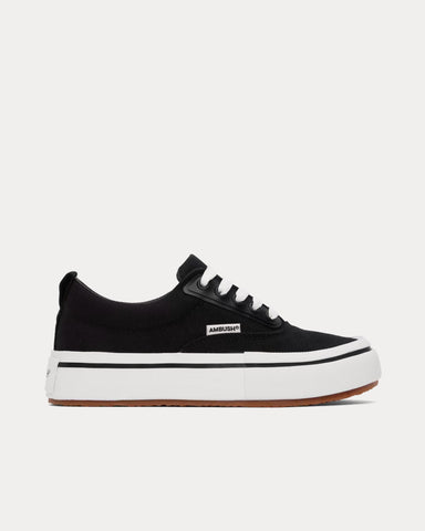 Ambush Vulcanized Canvas Black / White Low Top Sneakers