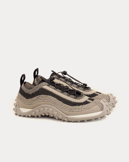 Ami Paris Mirage Knit Taupe Beige / Black Low Top Sneakers - 2