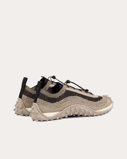 Ami Paris Mirage Knit Taupe Beige / Black Low Top Sneakers - 3