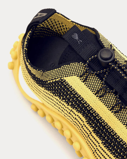 Ami Paris Mirage Knit Yellow Pastel / Black Low Top Sneakers - 4