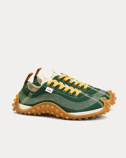 Ami Paris Mirage Mesh Bottle Green / Cumin Low Top Sneakers - 2