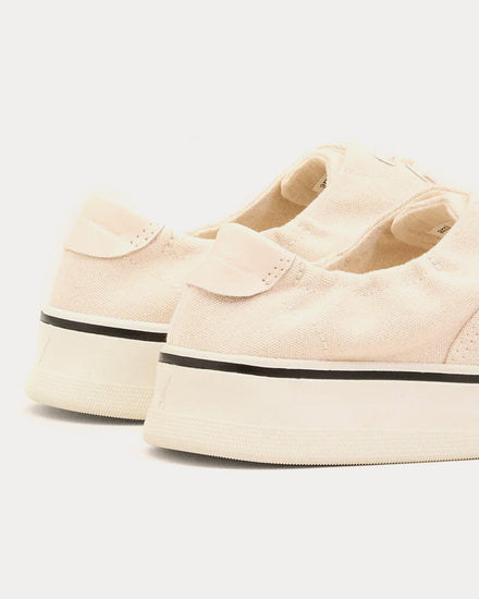 Ami Paris Tennis Cotton White Cream Low Top Sneakers - 4