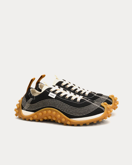 Ami Paris Mirage Mesh Black / Ivory Low Top Sneakers - 2