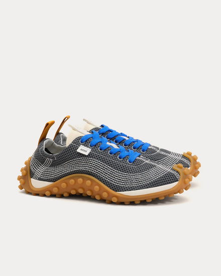 Ami Paris Mirage Mesh Carbon Grey / Royal Blue Low Top Sneakers - 3