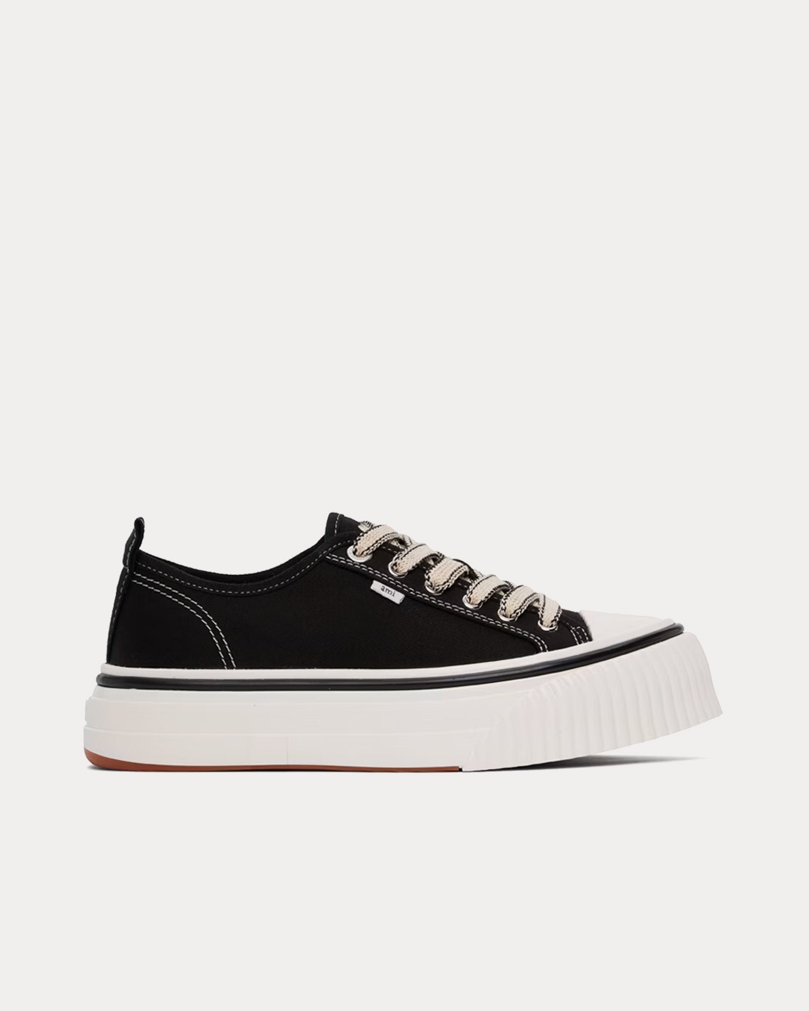 AMI - 1980 Canvas Black / White Low Top Sneakers