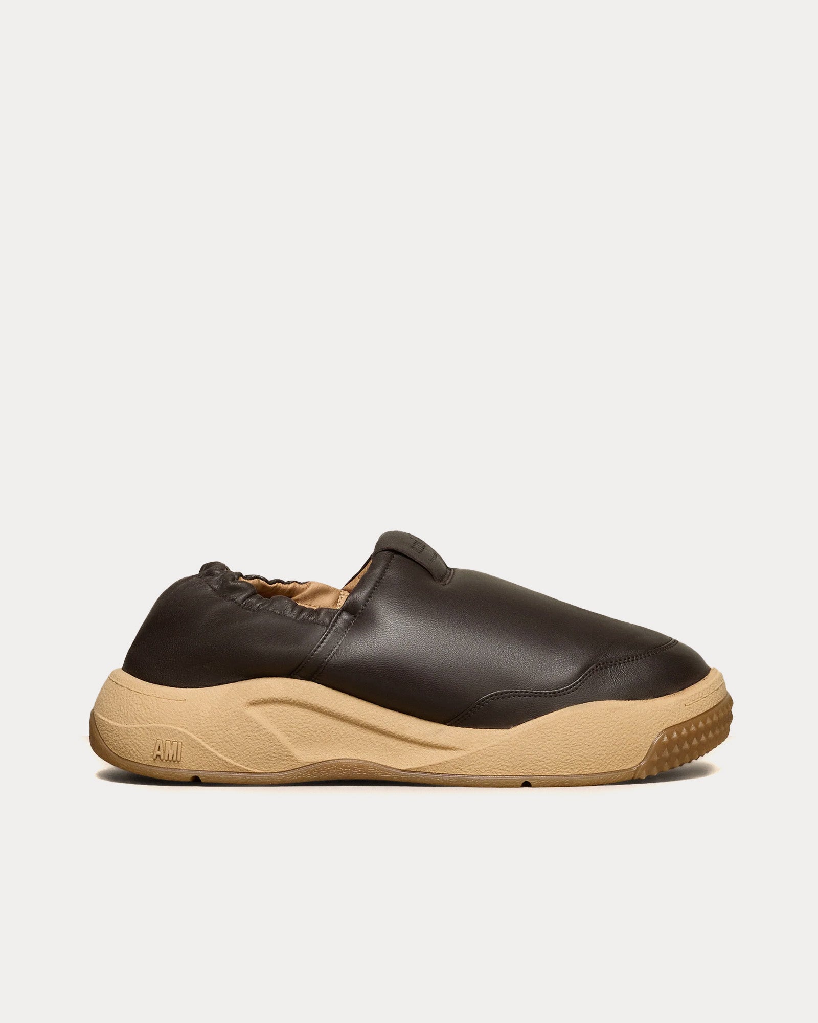 ami様 Ami Paris Unisex 1509 Leather Dark Coffee Mules
