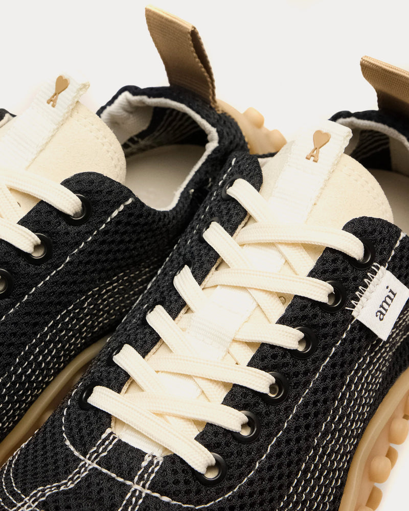 Ami Paris Mirage Mesh Black Low Top Sneakers - 4