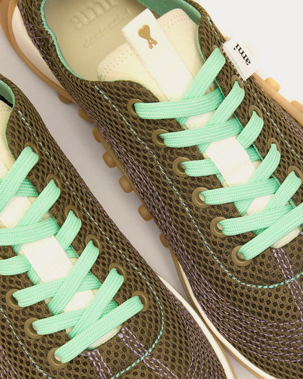 Ami Paris Mirage Mesh Green Low Top Sneakers - 4