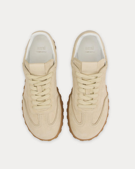 Ami Paris Step Leather Butter Low Top Sneakers - 2