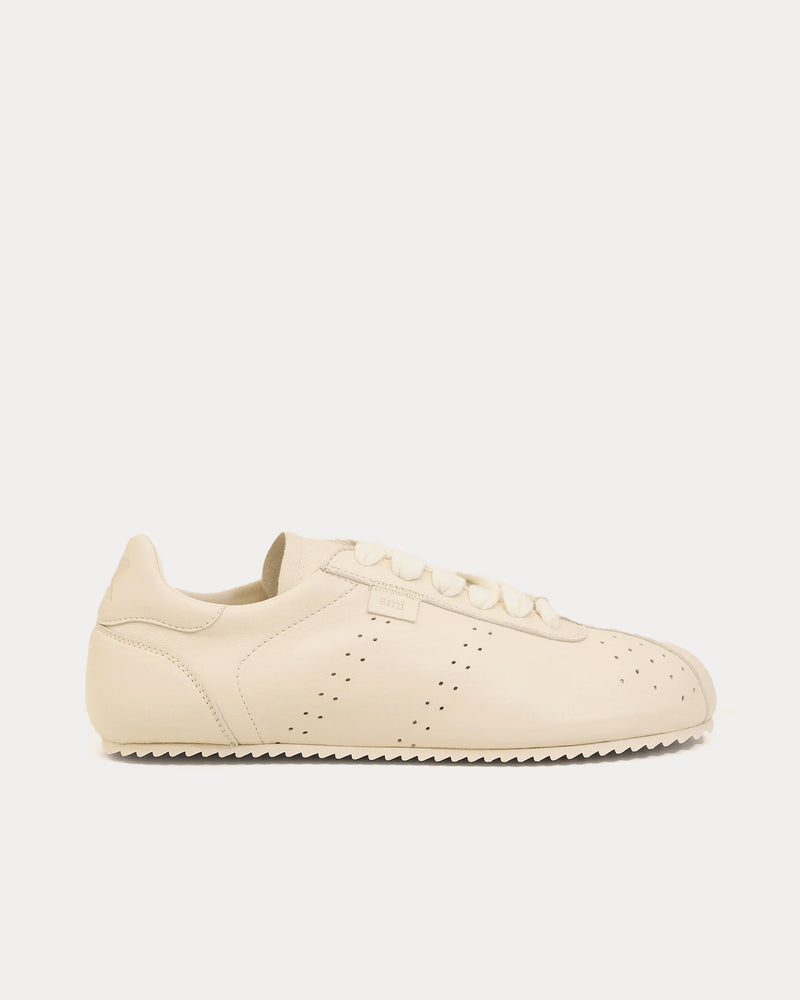 Ami Paris Step Smooth Nappa Leather White Low Top Sneakers - 1