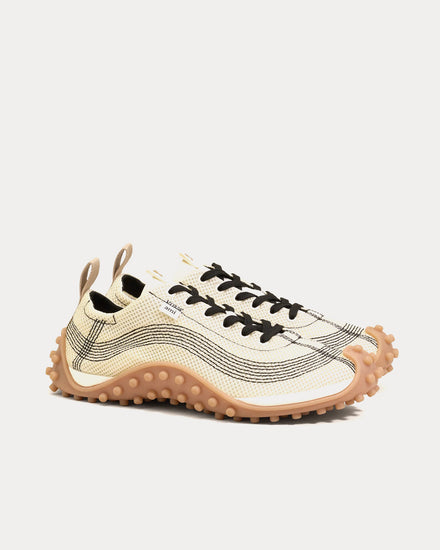 Ami Paris Mirage Mesh White Cream Low Top Sneakers - 2