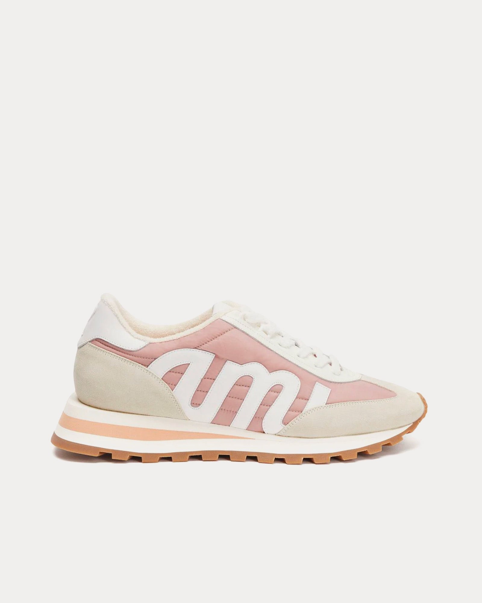 AMI - Ami Rush Pink / Light Beige Low Top Sneakers