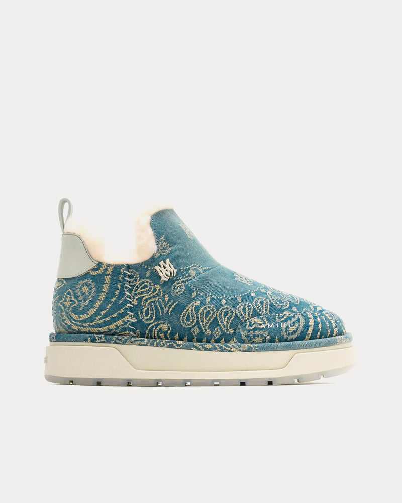 AMIRI Bandana Malibu Washed Indigo Boots - 1