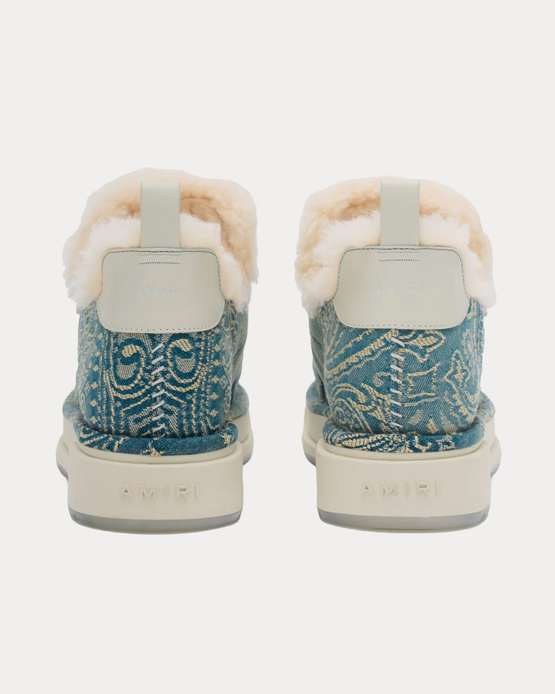 AMIRI Bandana Malibu Washed Indigo Boots - 3