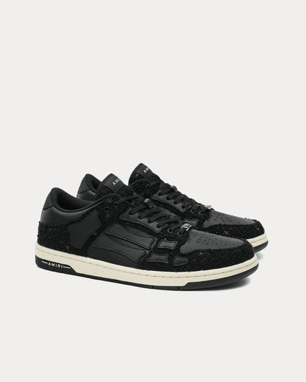 【AMIRI】男性 BOUCLE SKEL TOP LOW スニーカー AMFOSR1007 Buy Amiri Boucle Skel Top Low 'Black' - AMFOSR1007 001 | GOAT