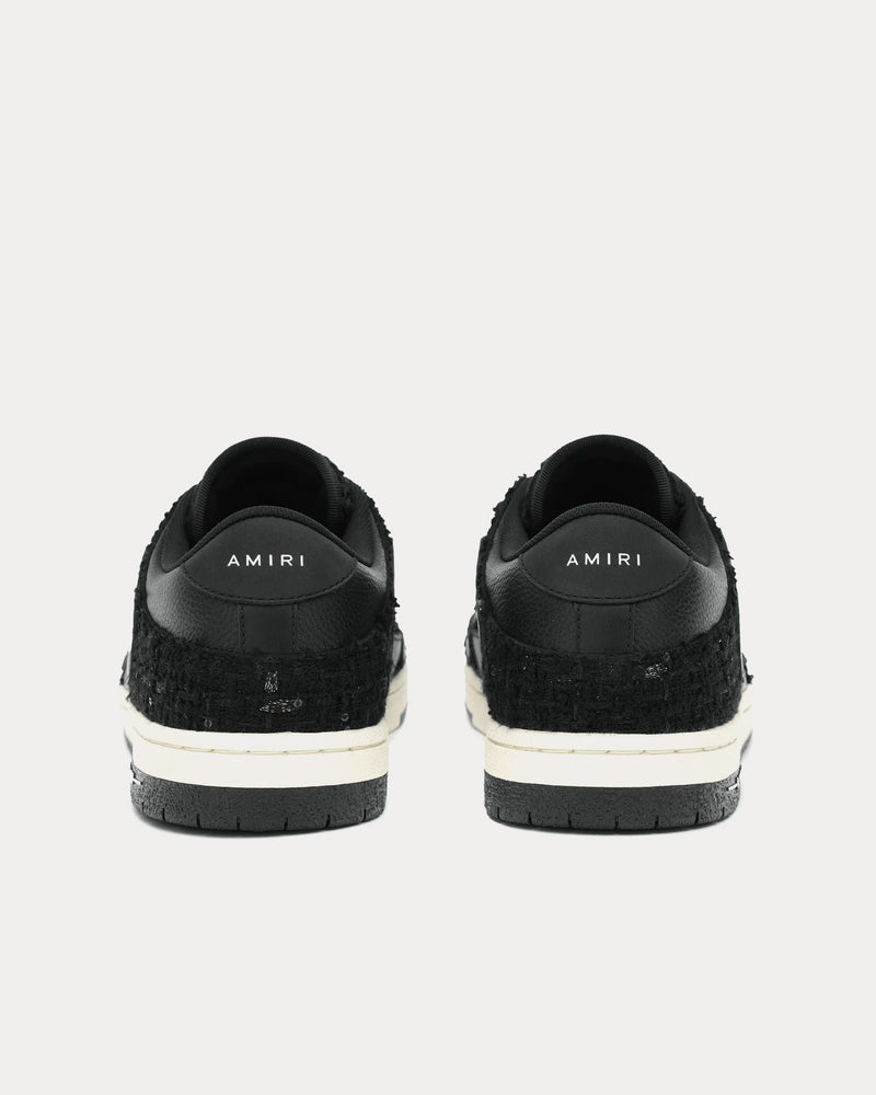 AMIRI Men's Skel-Top Boucle Black Low Top Sneakers & Trainers AMIRI Men's Skel-Top Boucle Black Low Top Sneakers & Trainers