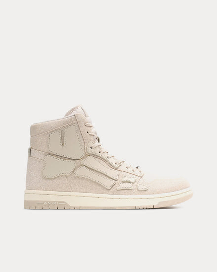 AMIRI Crystal Skel Top Hi Beige High Top Sneakers - 1