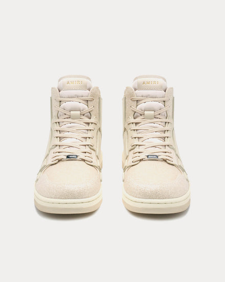 AMIRI Crystal Skel Top Hi Beige High Top Sneakers - 2