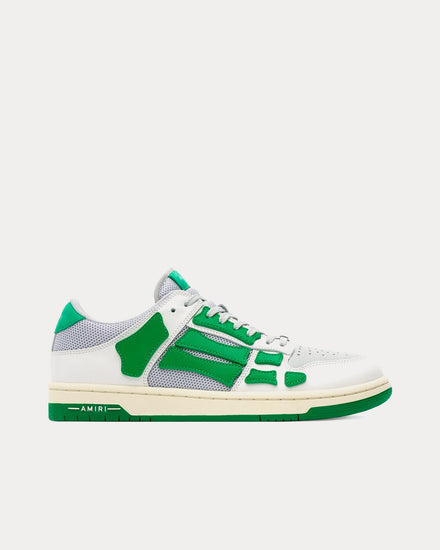 AMIRI Skel-Top Mesh White / Green Low Top Sneakers - 1