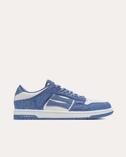 AMIRI Men's Shimmer Skel-Top Blue / White Low Top Sneakers