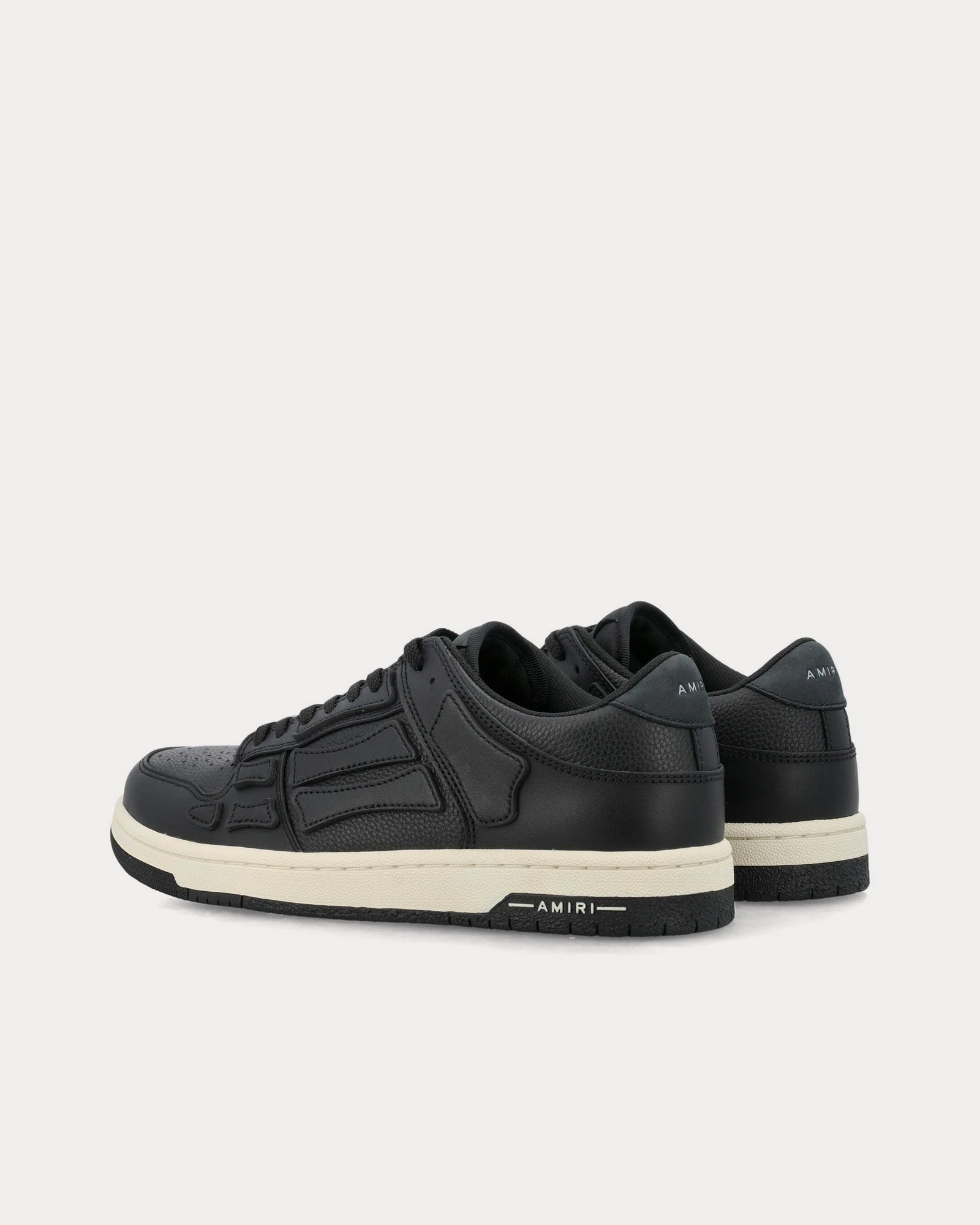 AMIRI - Skel-Top Leather Black Low Top Sneakers