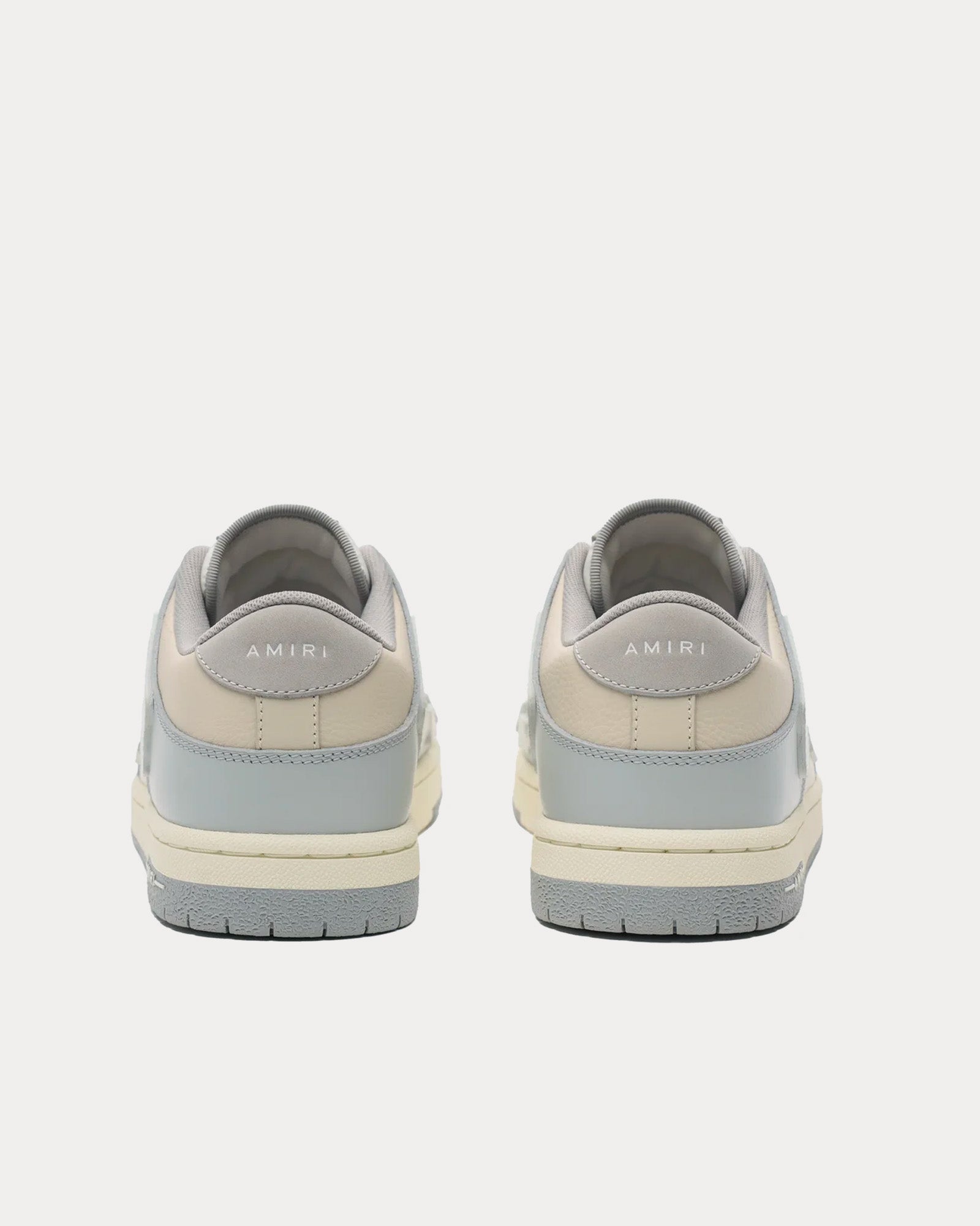AMIRI - Skel-Top Leather Grey Low Top Sneakers