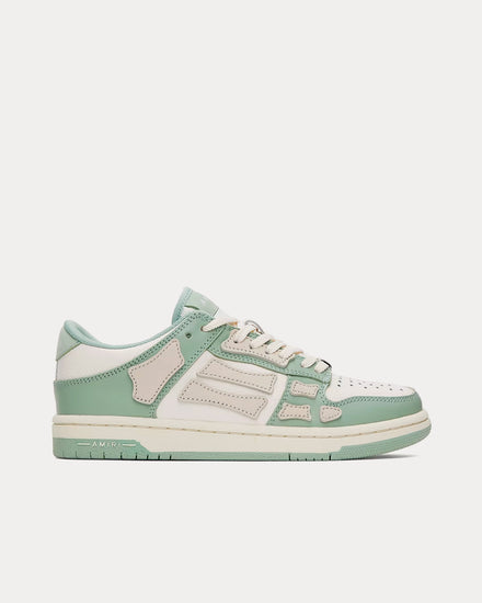 AMIRI Skel-Top Leather Mint Green / White Low Top Sneakers - 1