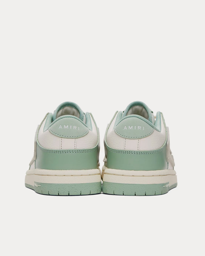 AMIRI Skel-Top Leather Mint Green / White Low Top Sneakers - 3