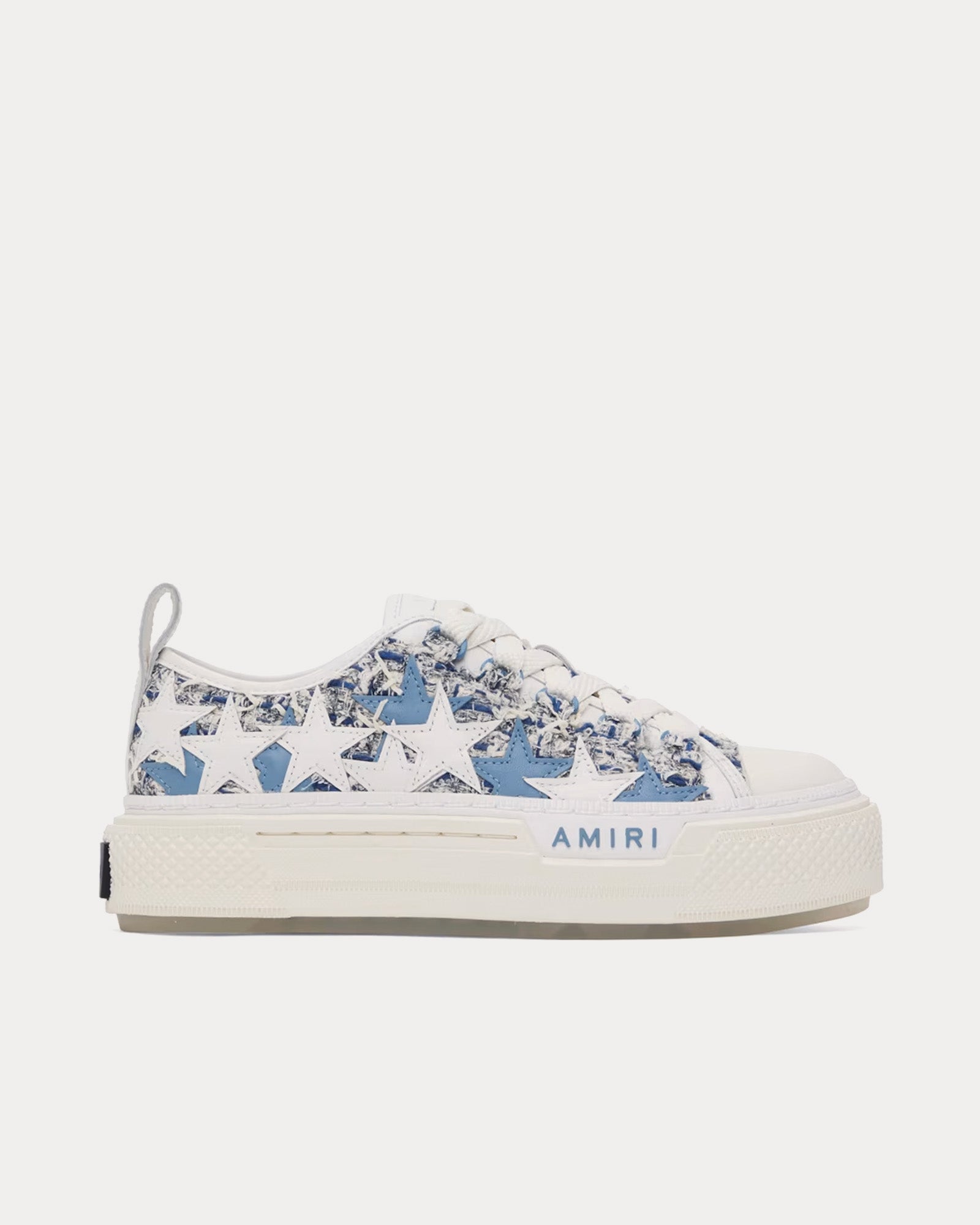 AMIRI - Stars Court Boucle White / Blue Low Top Sneakers
