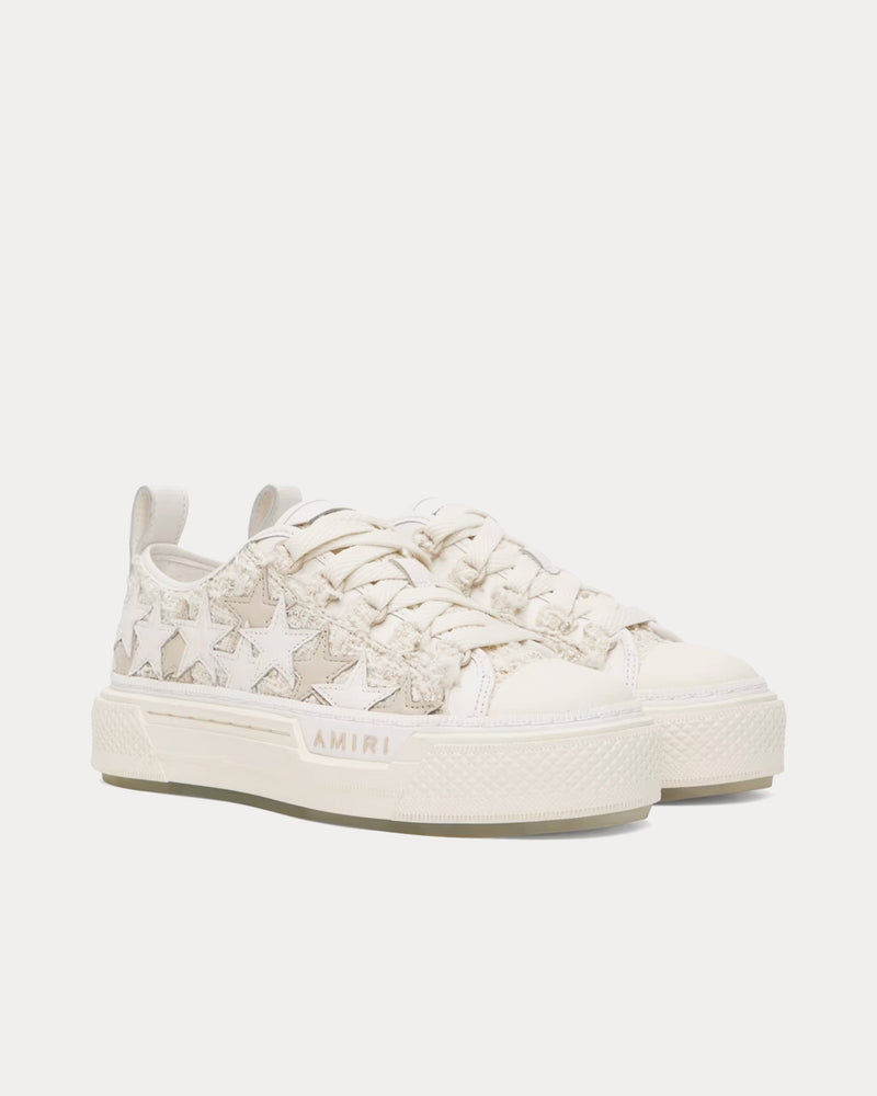 AMIRI Women's Stars Court Boucle Alabaster Low Top Sneakers