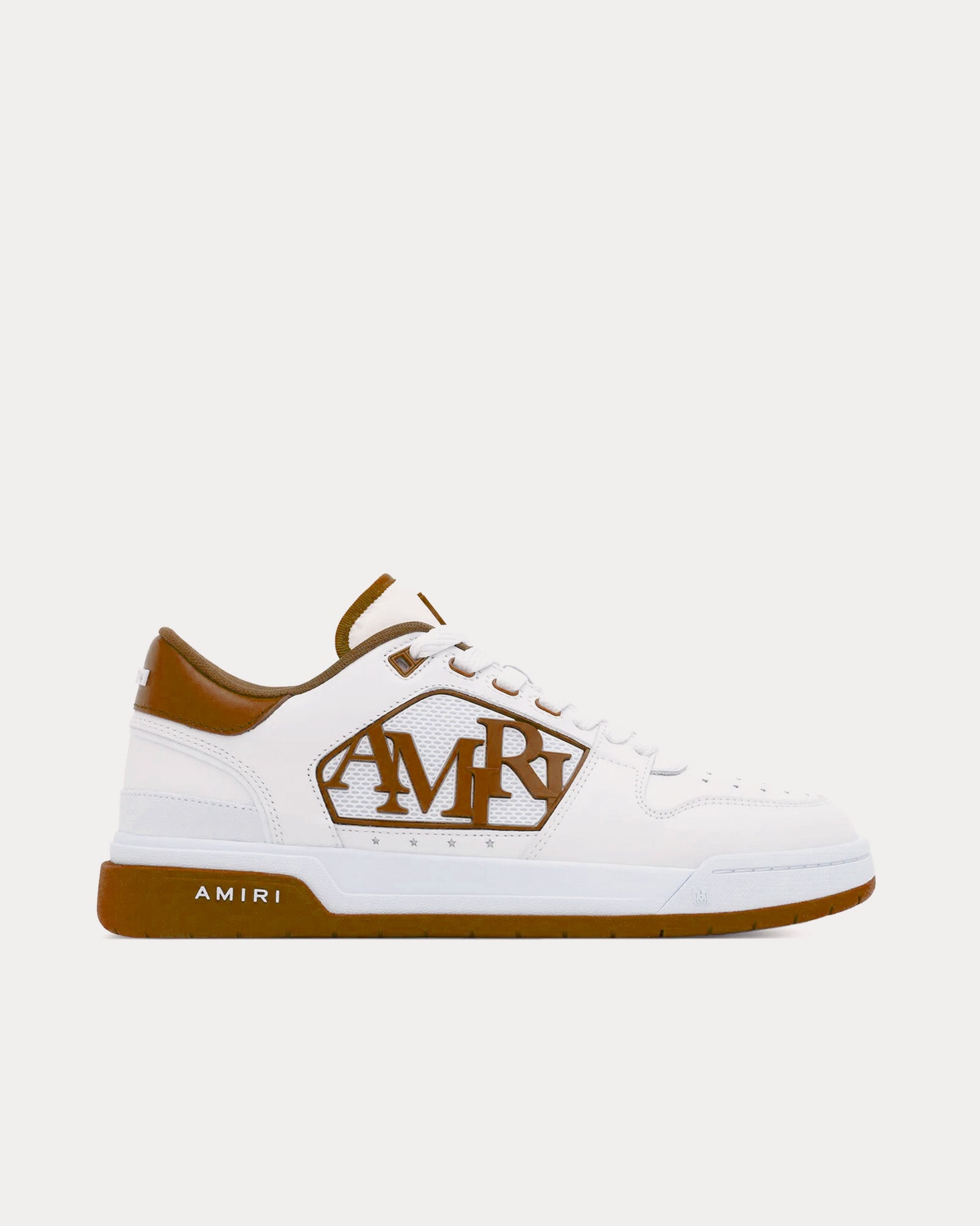 AMIRI - Classic White / Brown Low Top Sneakers