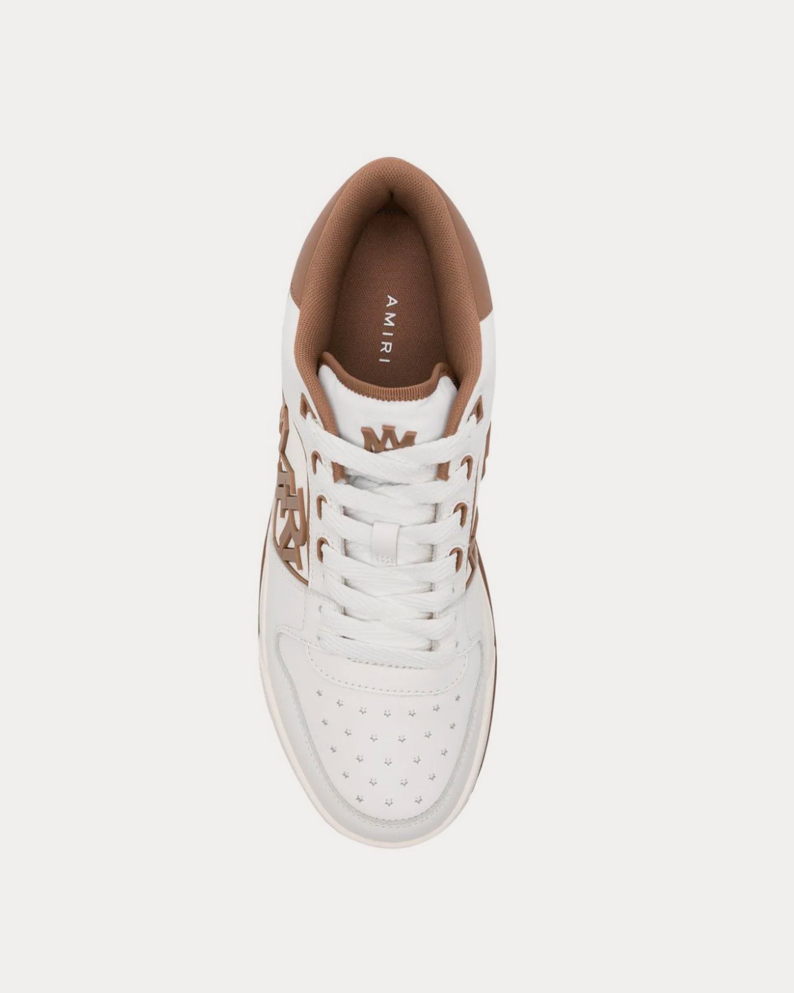 AMIRI - Classic White / Brown Low Top Sneakers
