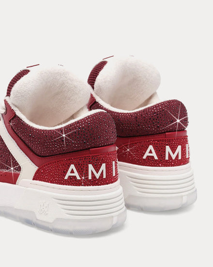 スニーカー AMIRI Men Sneakers AMFOSR1057 BURGUNDY RED AMIRI Leopard Skel low-top sneakers for Men - Red in UAE