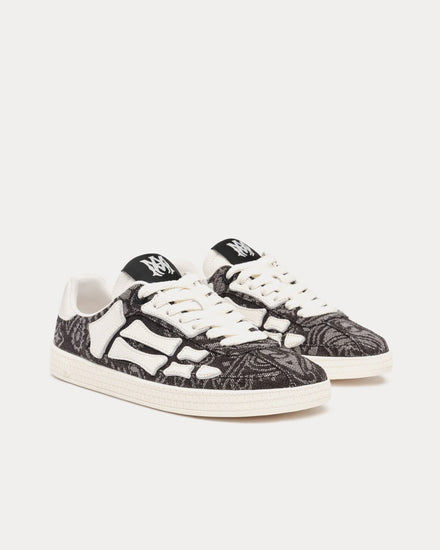 AMIRI Pacific Bones in Bandana Denim Black Low Top Sneakers - 2