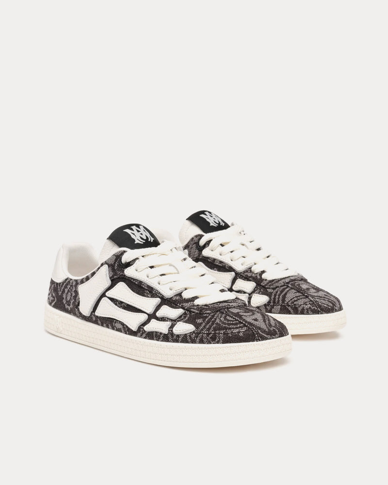 AMIRI Pacific Bones in Bandana Denim Black Low Top Sneakers - 2