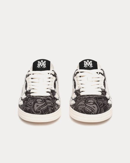 AMIRI Pacific Bones in Bandana Denim Black Low Top Sneakers - 3