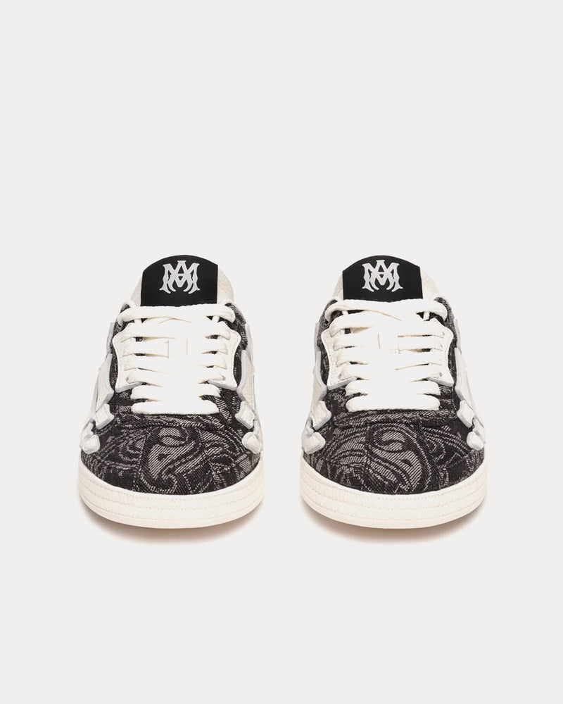 AMIRI Pacific Bones in Bandana Denim Black Low Top Sneakers - 3