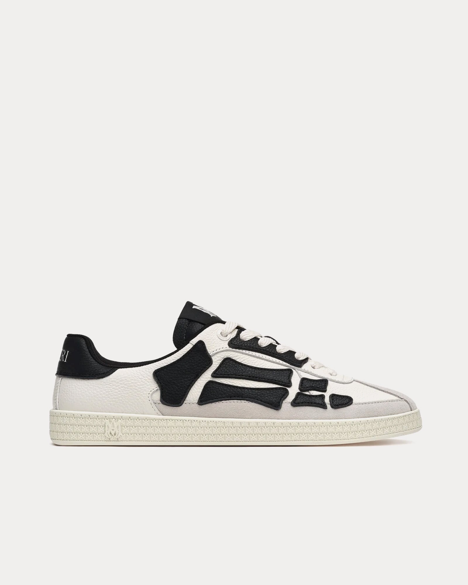 AMIRI Men's Pacific Bones White / Black Low Top Sneakers
