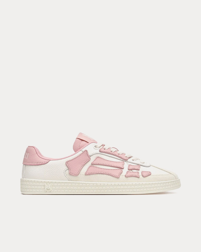 AMIRI Pacific Bones White / Vintage Pink Low Top Sneakers - 1
