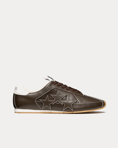 AMIRI Pacific Flat Leather Dark Brown Low Top Sneakers